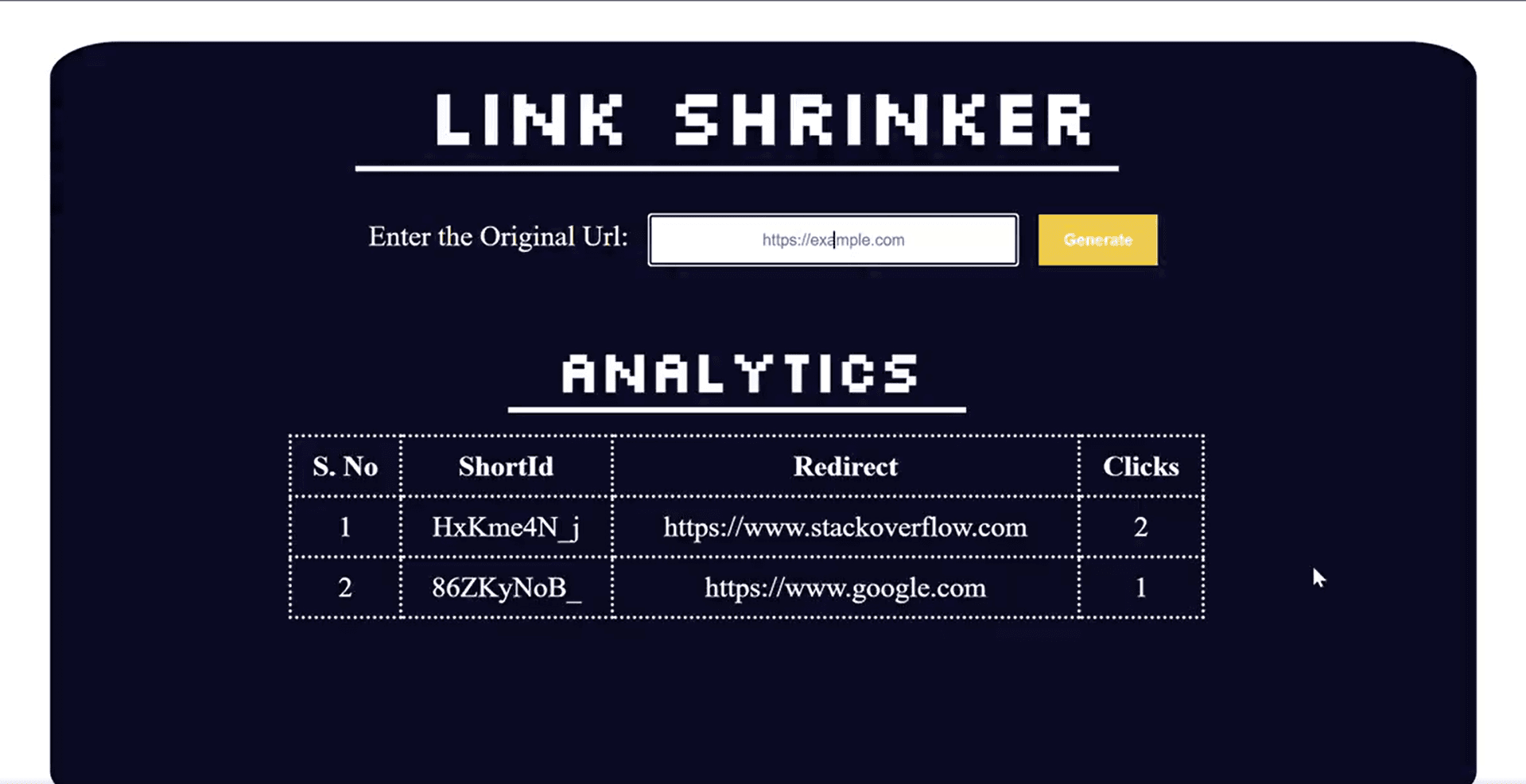 Link Shrinker